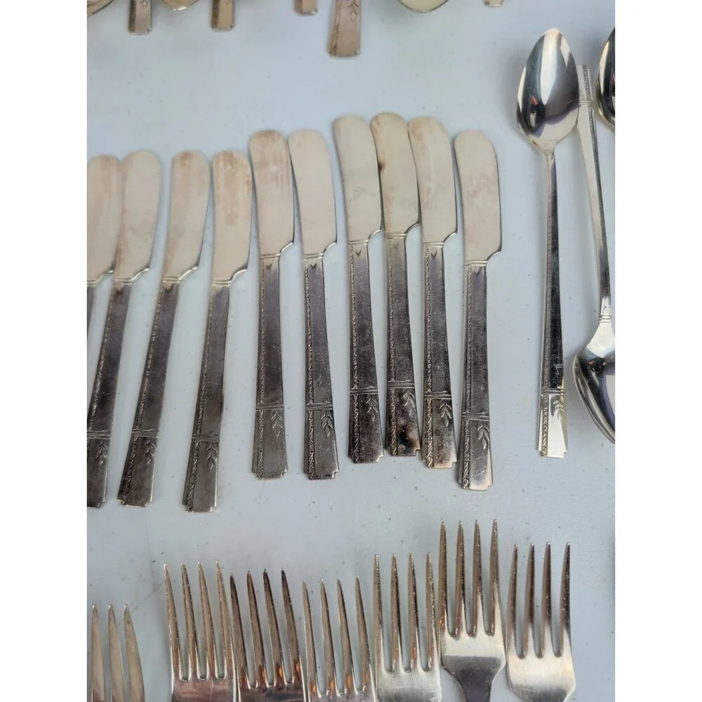 81 Piece VTG Oneida Prestige Plate Grenoble Silverplate Flatware Set MCM